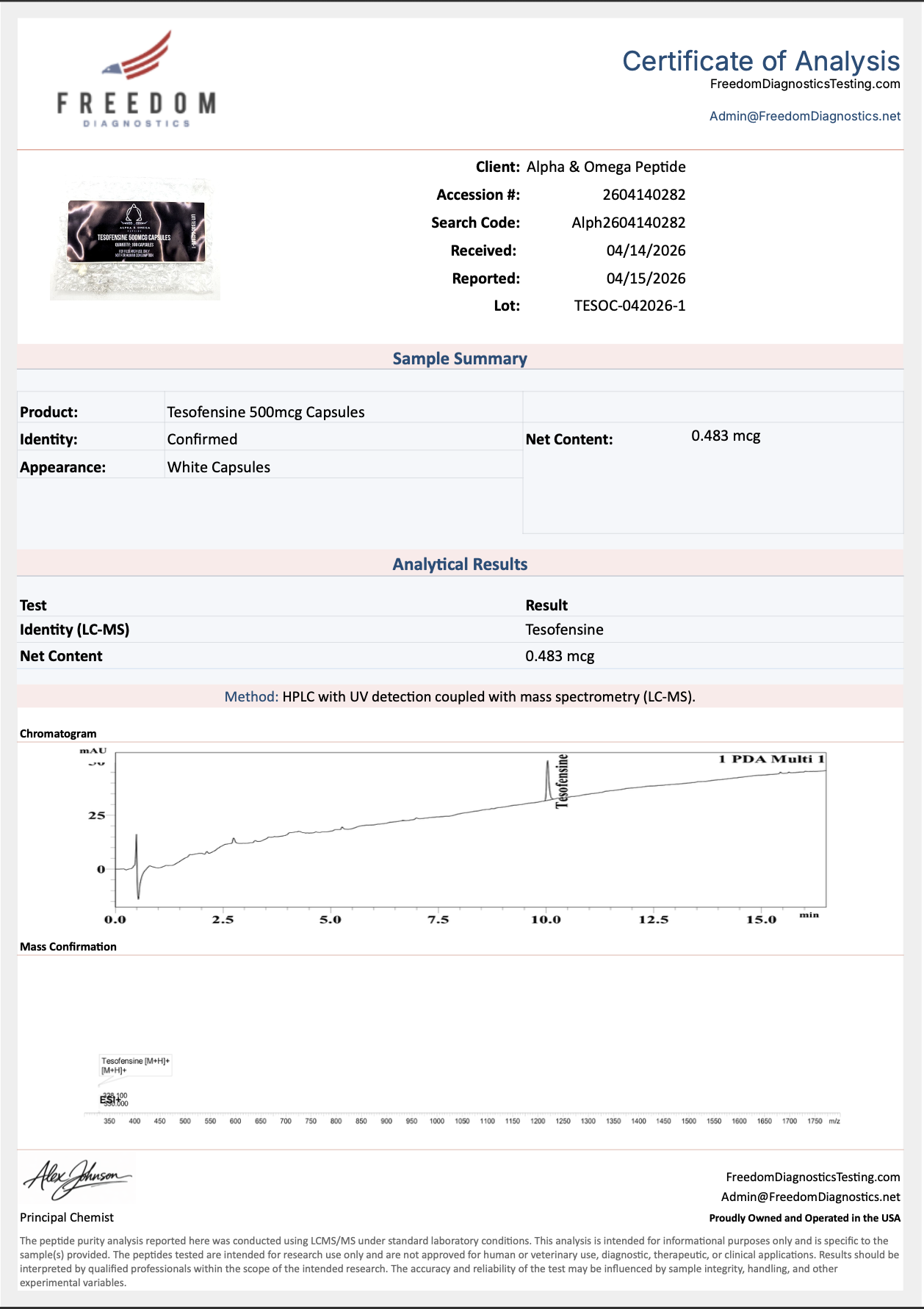 Tesofensine 500mcg - Image 2